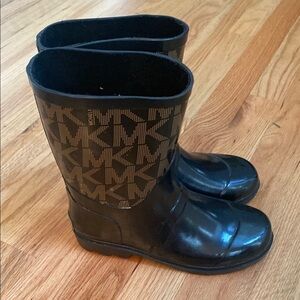 Michael Kors Black Daisy Logo Boots